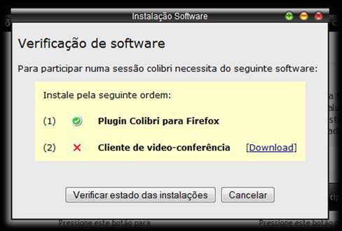 Configurar COLIBRI Mozilla Firefox Passo a Passo (5/11) O COLIBRI indica que o plug-in