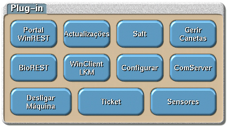 26 3. Plug-ins Os plug-ins são aplicações que estendem as funcionalidades do WinREST sem alterar a versão. Essas aplicações usam o mesmo servidor de imagem que o WinREST.