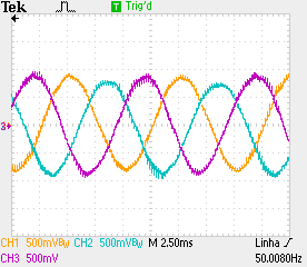 Teste de variação da relação das tensões de entrada e saída Com este teste pretende-se testar o limite da relação entre a tensão de saída e da entrada, o limite teórico é de (Capítulo 2.2.2).