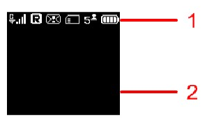 1.2 Especificação do LCD Status indicadores na tela de LCD Informações de texto na tela de LCD Categoria Qualidade do Sinal Exibição dos ícones Intensidade da Conexão Roaming Rede em Roaming Usuários