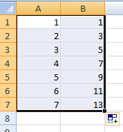 que agora a seqüência é de dois em dois. Esta mesma seqüência pode ser aplicada a dias da semana, horas, etc.