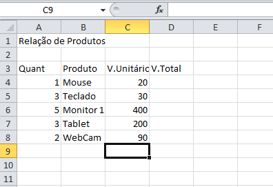 Operadores Operadores são símbolos matemáticos que permitem fazer cálculos e comparações entre as células. Os operadores são: 1.Sinais de operações 2.