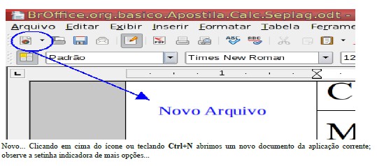 Figura 69: Abrindo novo documento Para abrir um modelo pronto de uma planilha, por exemplo, basta apontar para Arquivo Novo Modelos e Documentos e escolher o seu modelo apropriado para a sua tarefa,