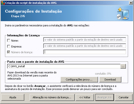 A primeira etapa contém uma visão geral dessa opção. Clique em Avançar para continuar.