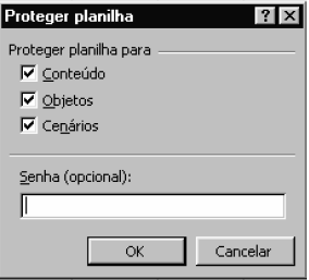 Existe uma outra forma de proteger os dados de uma planilha de acidentes. É fazer a proteção interna das células. Portanto utilize o comando: Ferramentas Proteger Proteger planilha.