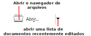 Figura 10: Central de Inicialização do LibreOffice Você também pode iniciar um novo documento de uma das seguintes maneiras. Clique em Arquivo Novo e escolha o tipo de documento.