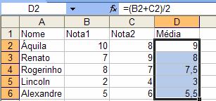 Referência Relativa Utilizar o MS EXCEL como uma calculadora não é grande coisa.