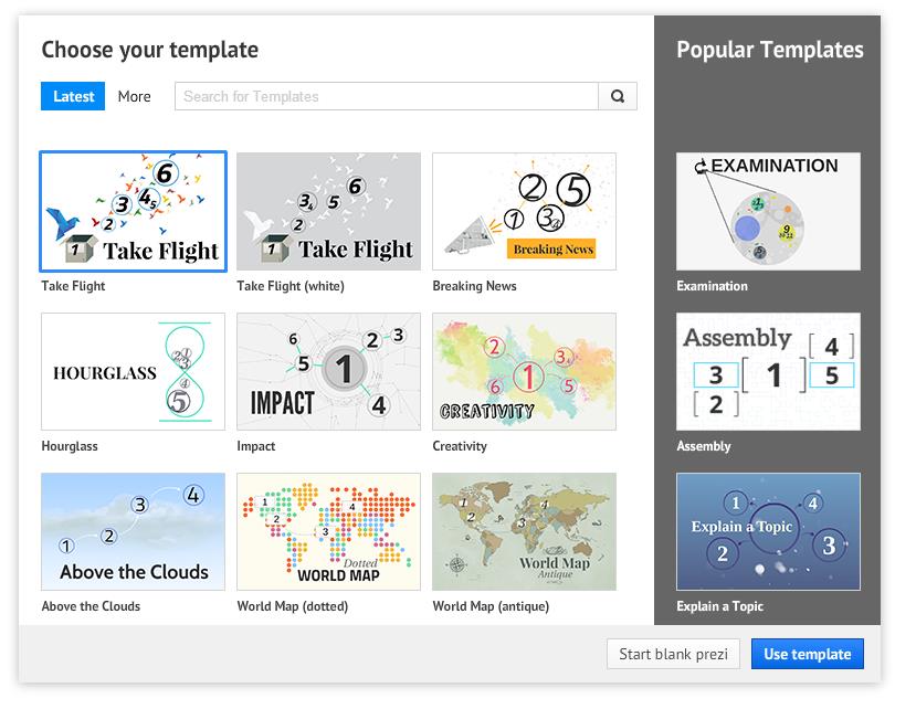 e) Preencha os seus dados pessoais. Clique em sign up. f) Clique em New Prezi.