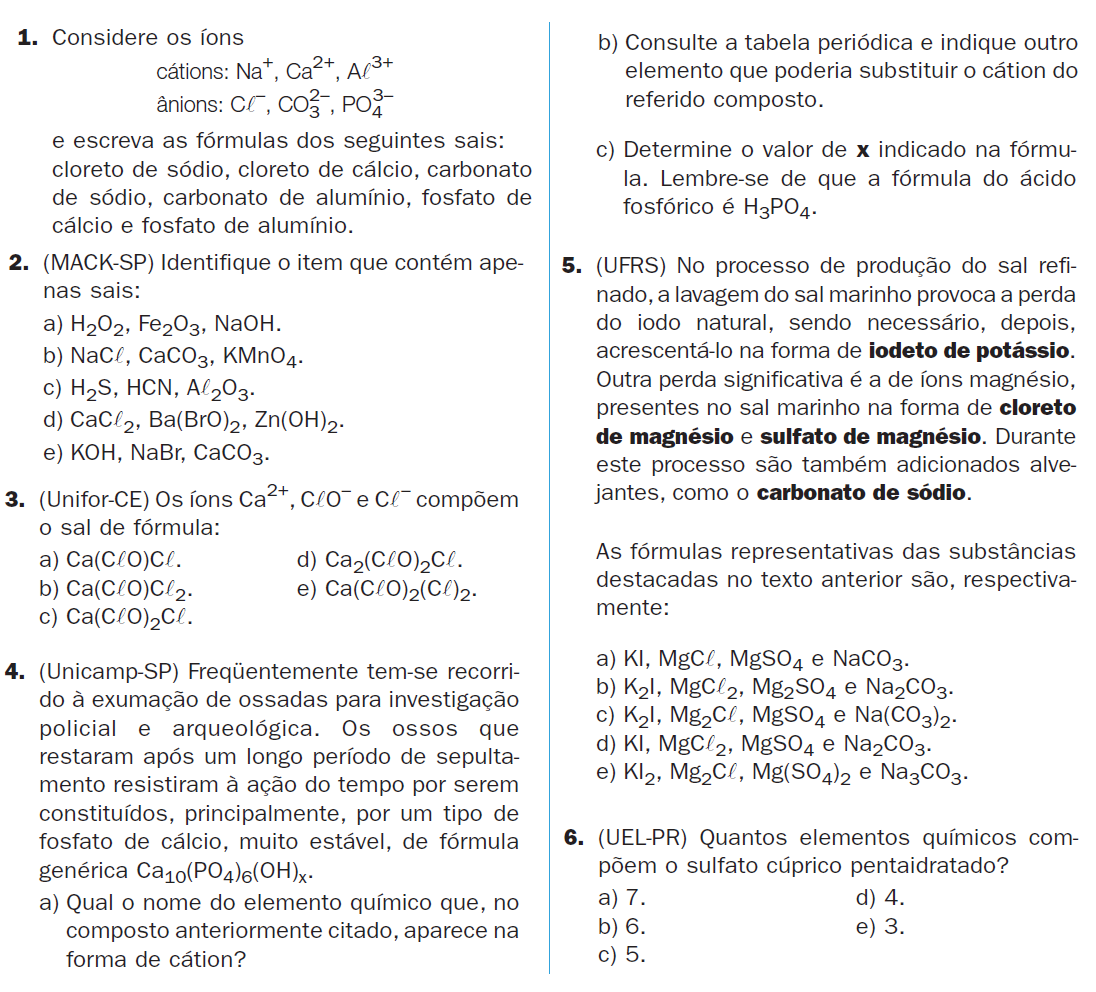 Exercício Resolvido O minério conhecido por brazilianita apresenta a seguinte fórmula: NaAl3(PO4)2(OH)x.