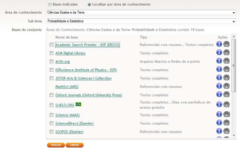 Requisitos de Busca e Recuperação de Informação Fontes sobre BDLTC > Novo Portal CAPES É possível descobrir as BDLTCs assinadas pela CAPES e de acesso