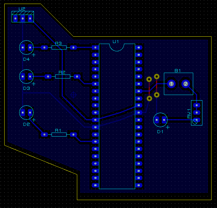 34 Desmarque a opção relieve pins. Desmarcando esta opção o plano de funde às ilhas conectadas ao plano de terra dando o máximo de conectividade possível.