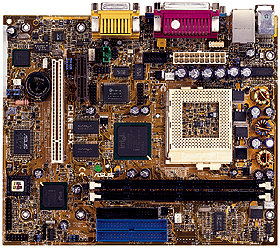 :. -DSL - Essas são sempre as placas topo de linha da Asus, destinadas a servidores. Possuem suporte a dois processadores (D), e trazem interfaces de rede (L) e SCSI (S) embutidas. Como a CUV4X-DLS :.