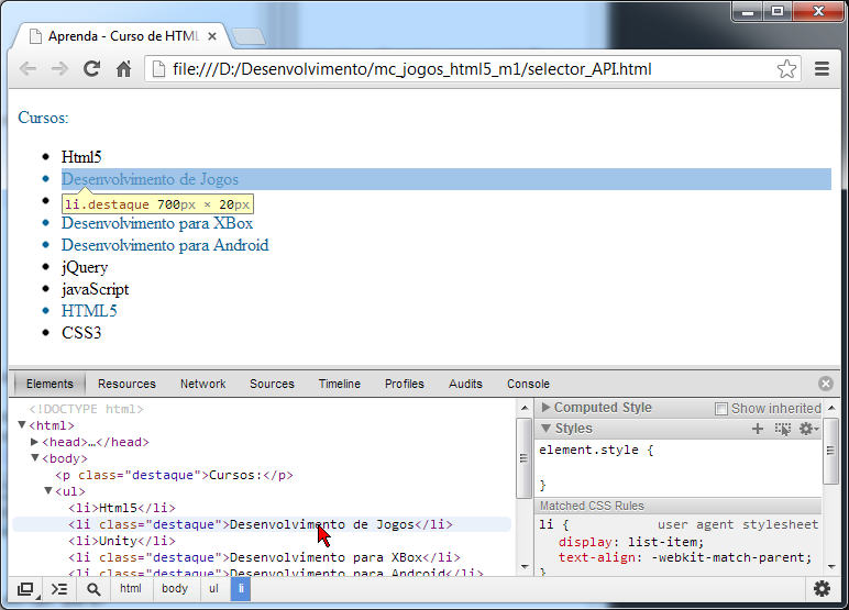 queryselector( ) queryselectorall( ) As duas recebem como argumento a string de um seletor CSS. A queryselector retorna o primeiro elemento que satisfaz o seletor, ou null caso não haja nenhum.