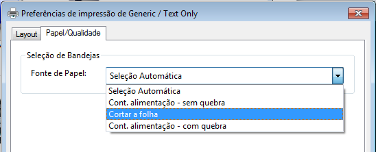 Como configurar o Genérico Somente texto. 4.