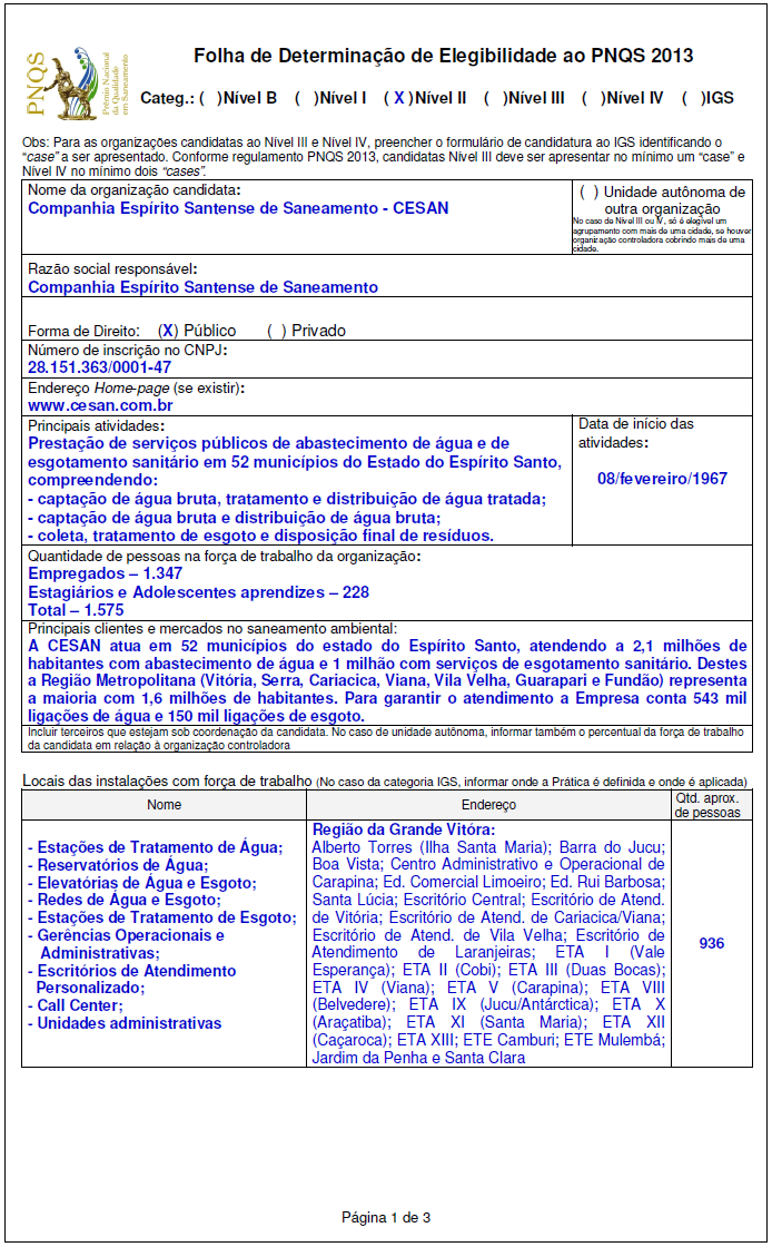 Determinação de