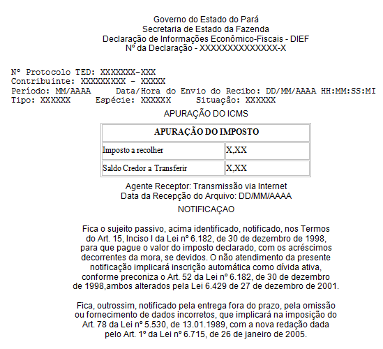 118 Poderá, também, ser obtido o recibo definitivo da DIEF no Portal de Serviços da SEFA através de acesso restrito, previamente cadastrado no Portal. 40.