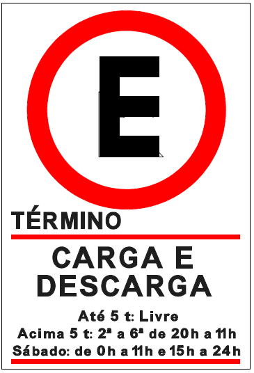 Vale lembrar que: Não existe uma única faixa horárias de permissão e de proibição de estacionamento.