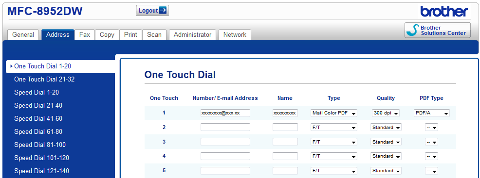 Insira os endereços de e-mail no campo Number/E-mail Address, nome dos contatos em Name, qualidade da