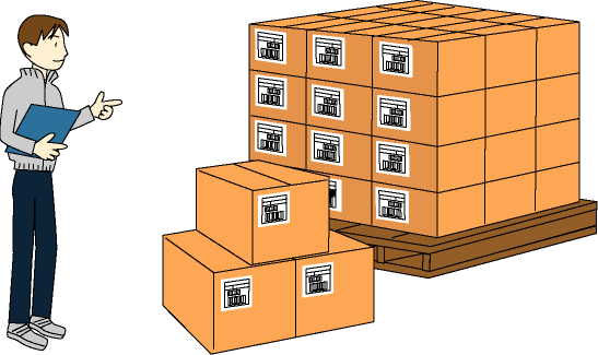 Palete Parcial) Dois tamanhos de filas para blocados são oferecidos: uma fila para blocado curta e uma fila para blocado longa.