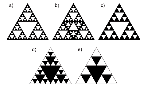 Questões (ENEM 008) Fractal (do latim fractus, fração, quebrado) - objeto que pode ser dividido em partes que possuem semelhança com o objeto inicial.