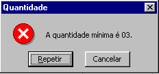 Para criar uma validação de dados faça assim: 1. Selecione as células do item Quantidade (A4:A7); 2. No menu Dados escolha Validação... Surgirá a caixa de diálogo Validação de dados; 3.