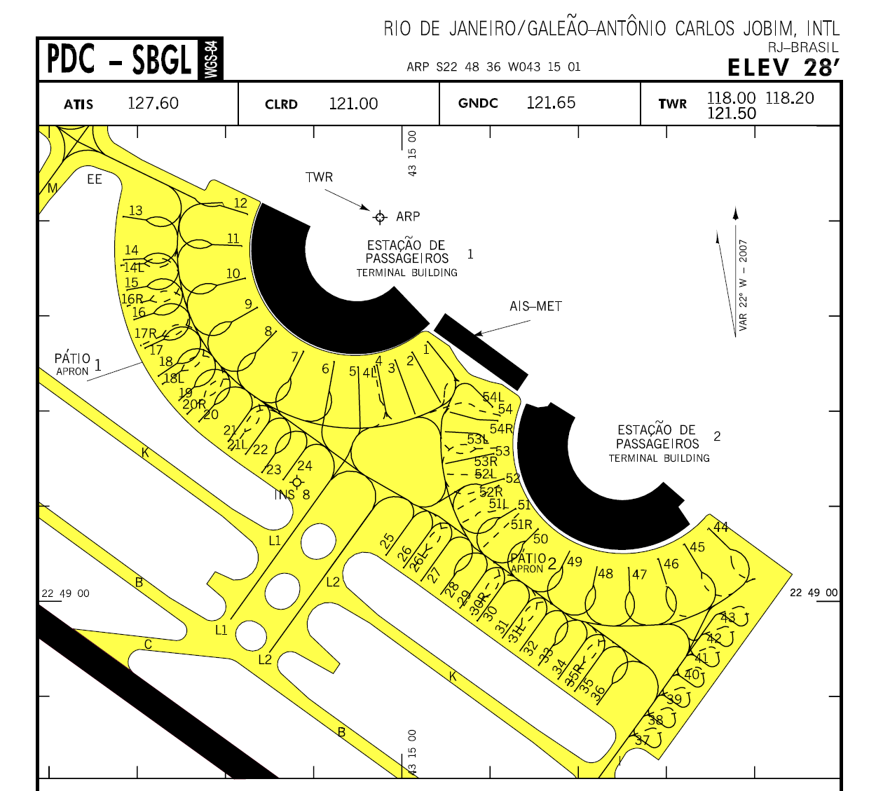 que o Encarregado de Pátio teria parado a sua aeronave e as demais, incluindo a que fora atingida, aproximadamente, três metros atrás da posição assinalada no solo. 1.