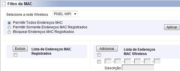 Operação: Você pode escolher início de parar a função sem fio SSID: Você pode alterar o SSID do seu roteador sem fio Modo: Escolha o modo de trabalho que você gostaria de usar Região: área que você