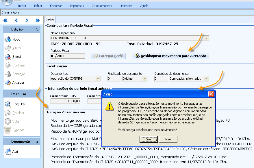 Clicando em Novo, Alterar ou Detalhar, no menu lateral, o sistema exibe a tela de edição da função Criar Novo Documento, com as mesmas funcionalidades, onde o usuário poderá criar um novo documento,