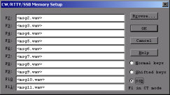 No Writelog configure o voice keyer no menu setup ports selecionar no quadro de DVK type o item Windows soundboard.