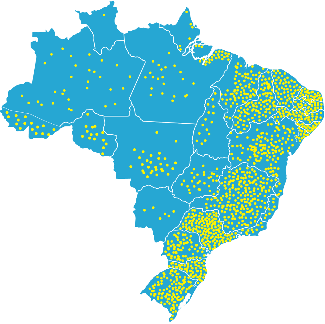 Serviços 6.000.000 de equipamentos em contratos de manutenção 3.700 localidades atendidas 10 laboratórios de suporte 2.