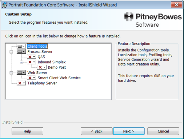 b) Instalar o Portrait Foundation Observação: Este procedimento exige o software Portrait Foundation que pode ser encontrado na mídia do Interaction Optimizer (arquivo zip/dvd) em \Foundation