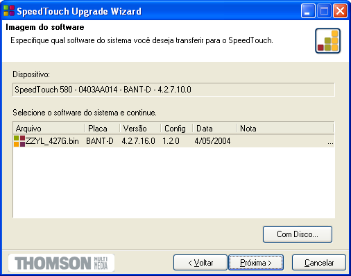 7 Suporte 4 O assistente de Instalação do SpeedTouch localizará seu dispositivo SpeedTouch na rede local.