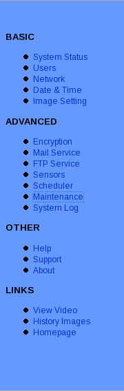 Acesse o menu localizado em Advanced -> Maintenance.