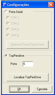 Manual de Instruções TopPendrive - MP07301-01 Rev 06-03/05/2010 PG - 10 - Configuração IMPORTANTE: Para funcionamento do TopPendrive, é preciso que além da instalação dos softwares de gerenciamento