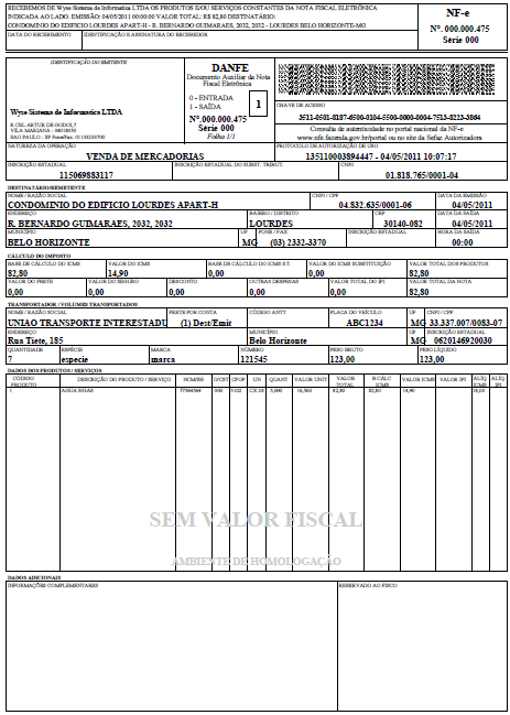 Nota Fiscal Eletrônica