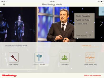 Veja Mais no MicroStrategy Mobile App