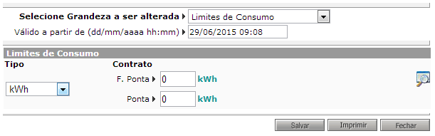 Parâmetros de energia > O campo Limites de Consumo deve ser preenchido de modo a configurar a ferramenta Metas de Consumo, para um ponto em