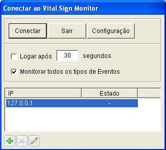 3 Vital Sign Monitor 2. Digite o endereço de IP, ID do usuário e Senha do VSM. Altere a porta padrão de comunicação se necessário. Clique em OK. Aparece essa caixa de diálogo. Figura 3-4 3.
