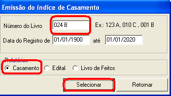 Encerramento: digite o nº do Livro, total de folhas e a data de emissão do último registro, clique em imprimir.