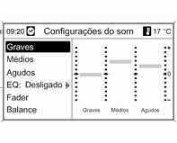 100 Introdução Activação e desactivação de uma função Introdução de uma sequência de caracteres Definições do som Navi 600/Navi 900 No menu de definições do som, as características do som podem ser