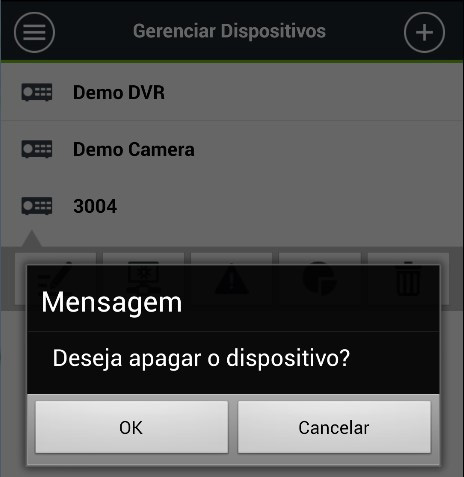 O sistema irá exibir um menu dropdown, conforme imagem a seguir: Editar dispositivo Passo 2: clique no botão,