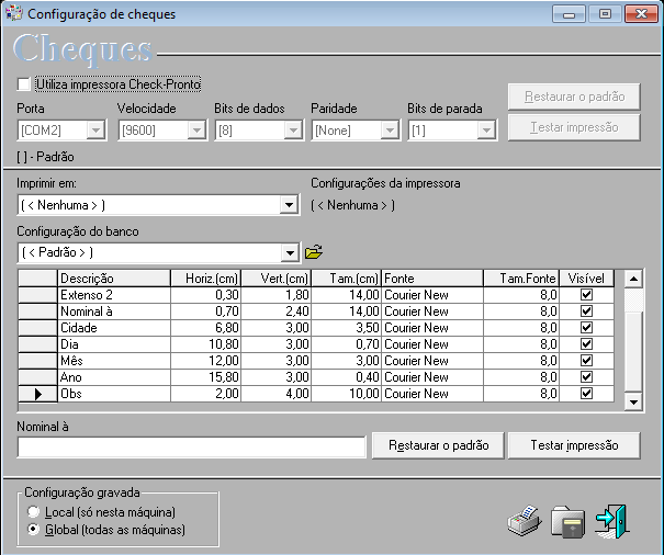 2. Configurações Vá para ADMINISTRADOR CONFIGURAÇÕES Para configurar os documentos a seguir você vai precisar de uma régua em centímetros. 2.1.