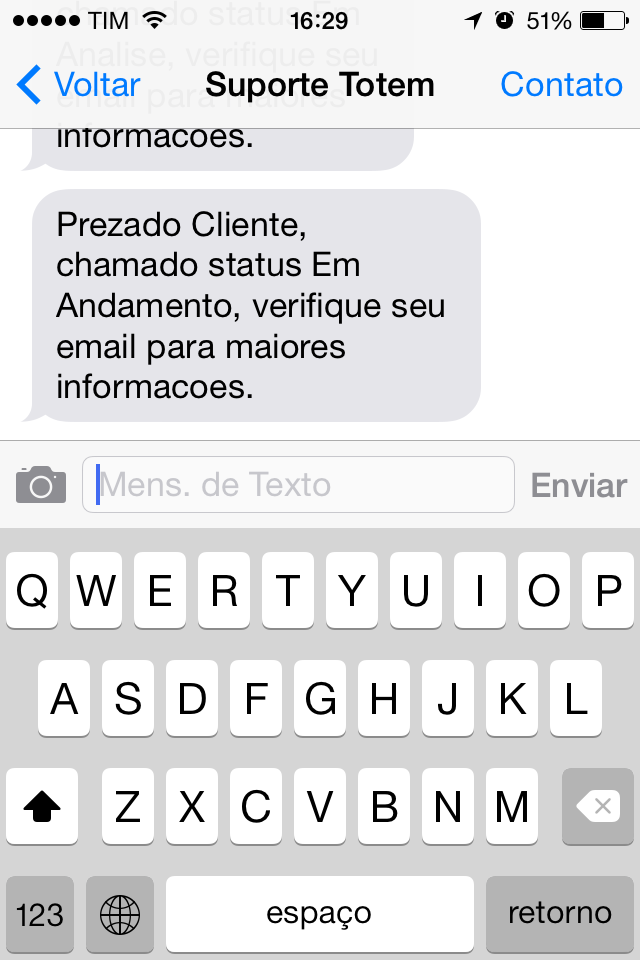 PASSO 10 ACOMPANHADO UMA OCORRÊNCIA O sistema mostra todas as ocorrências em aberto para a empresa, portanto pode haver mais de um usuário por empresa, o que facilita o registro e evita duplicidade