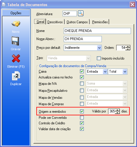 Para os cheques prenda emitidos por outra empresa, não necessita criar um documento, apenas será parametrizada a modalidade de pagamento.