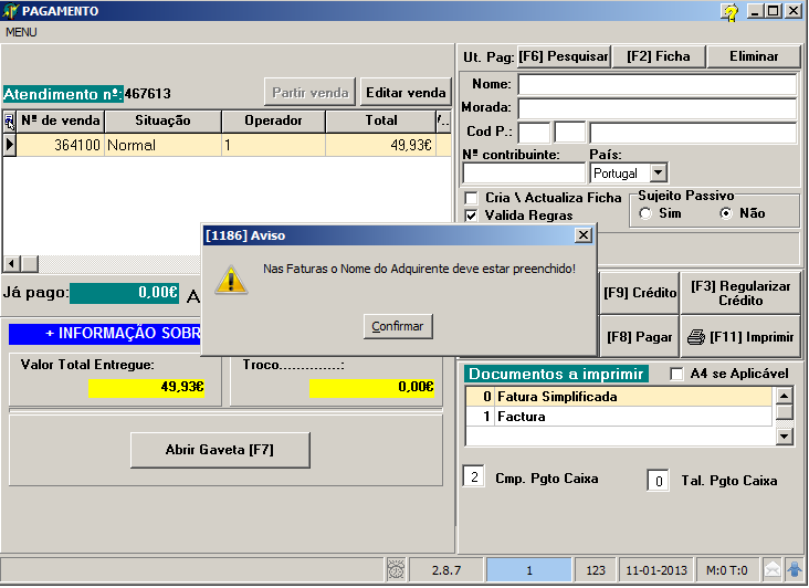 2.3.3. CHECK-BOX CRIA/ACTUALIZA FICHA Esta check-box permite ao Utilizador criar uma ficha de Utente automaticamente na Farmácia.