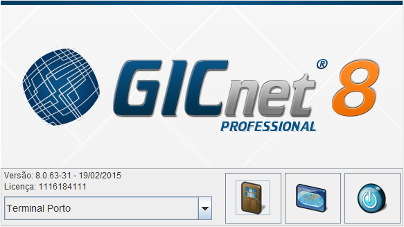 Abrir o GICnet,, e Para iniciar o GICnet, procure no seu ambiente de trabalho o ícone e clique duas vezes.