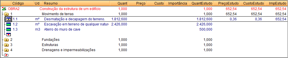 86 Fig. 6.36 Por último devem ser introduzidos, na coluna QuantEstudo, os respectivos rendimentos. Fig. 6.37 Prima Aceitar e o artigo inicial será modificado de simples para composto, de acordo com a tabela preenchida anteriormente.