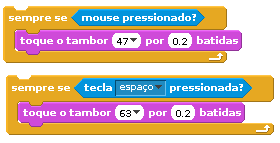 1.23. Trabalhando com a aba Sensores 1.23.1. Comandos tocando em / tocando na / tocando cor Através destes comandos agora podemos utilizar melhor os nossos comandos de controle, por exemplo: saber se