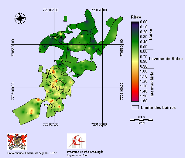 43 Mapas de identificação de perigos, rede de distribuição de