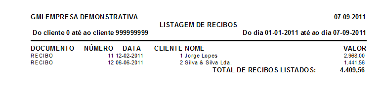 8.2 Relatorios de Contas Correntes Todos os relatórios referentes as contas correntes. 8.2.1 Diário de Recebimentos Visualiza todos os recebimentos limitado por datas.